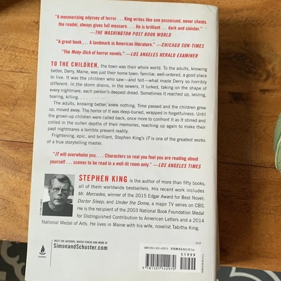 Stephen King IT Paperback First Edition Scriber 2016 - Picture 4 of 7